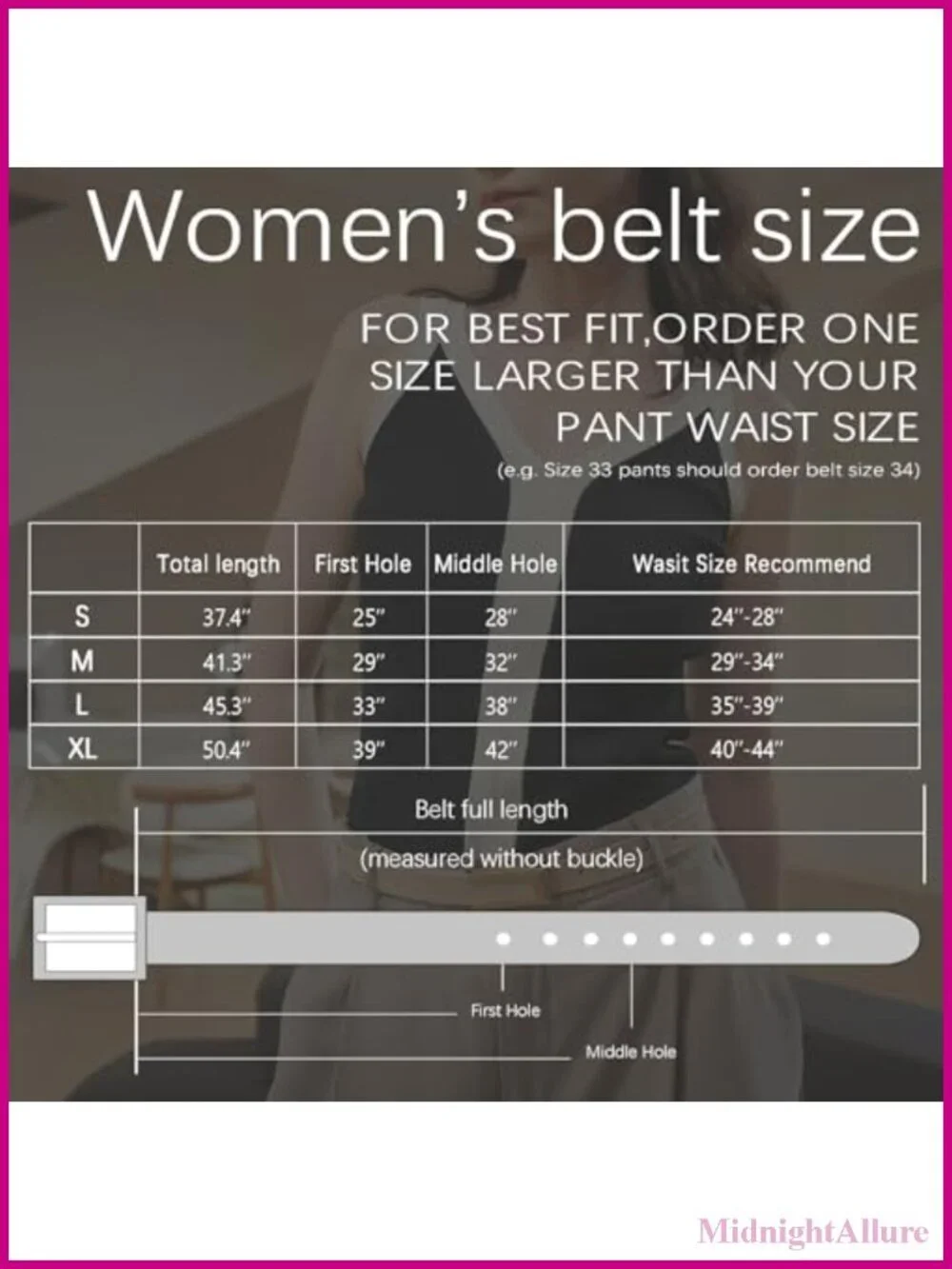 Womens Genuine Leather Skinny Belt with Gold-Tone Buckle